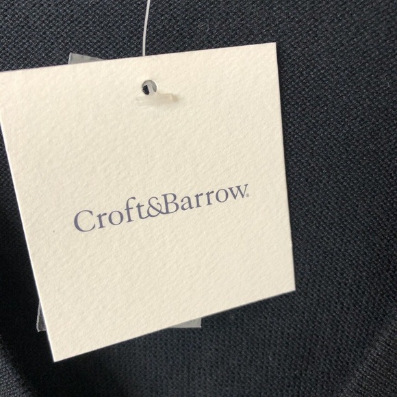 Croft & Barrow NWT Women's Black 3 Button Diamond Pattern Lightweight Cardigan L - Picture 4 of 8